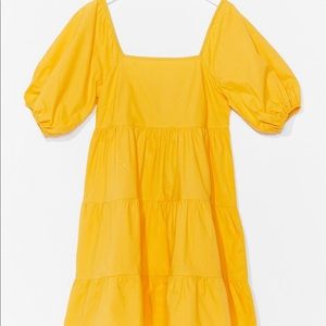 Puff Sleeve Mini Dress